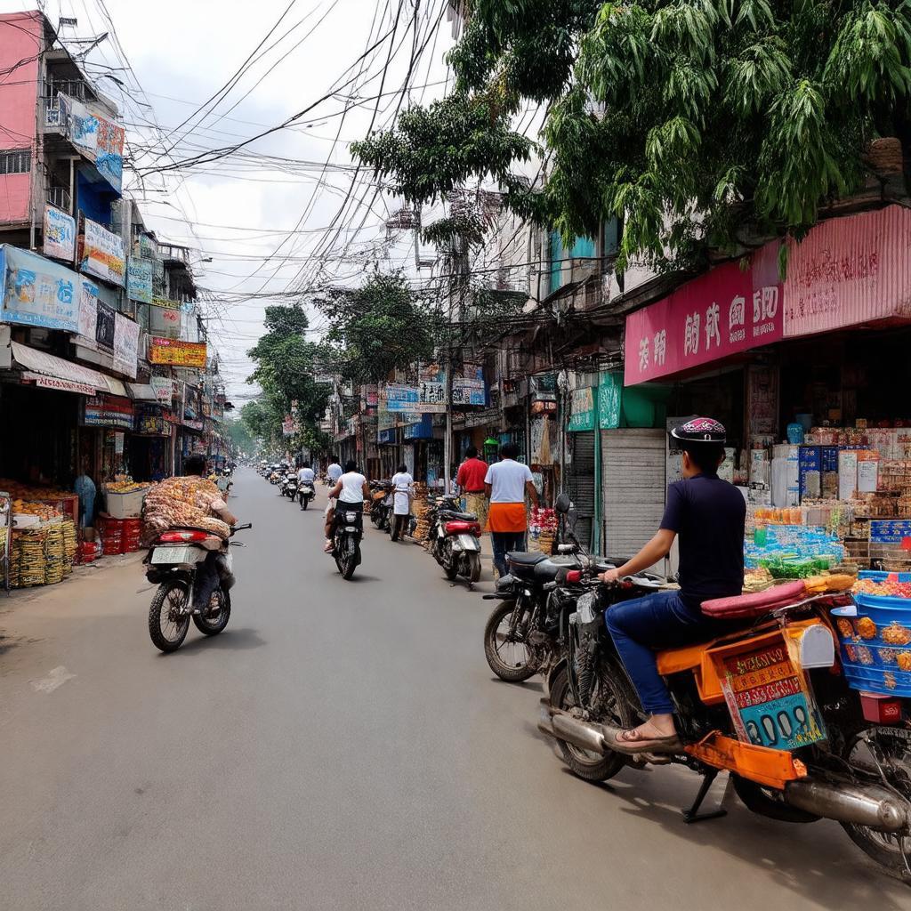 Khung cảnh đường Phạm Thế Hiển gần khu vực Bến xe Quận 8 nhộn nhịp