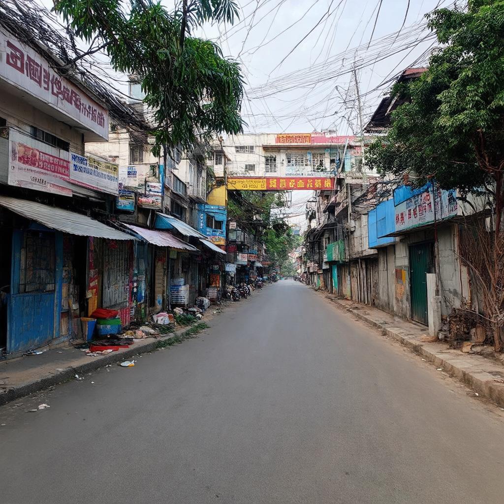 Duong pho khu dan cu phuong Thinh Liet, Quan Hoang Mai.