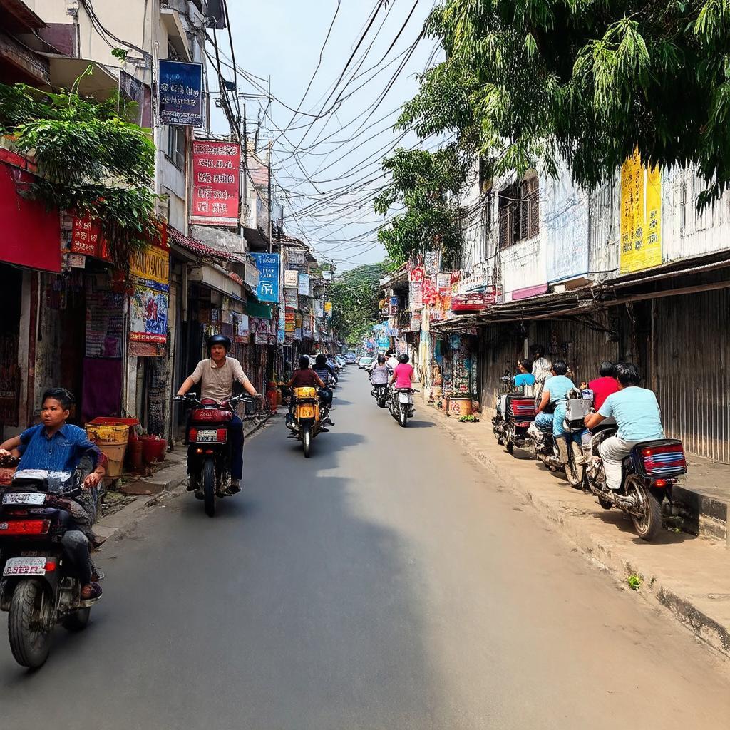 Khung cảnh đường Trần Hưng Đạo gần Phòng khám Bác sĩ Triết ở Quy Nhơn