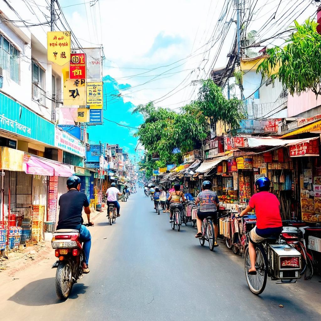 Khung cảnh nhộn nhịp đời sống thường ngày trên Đường Trần Nguyên Hãn, Nha Trang