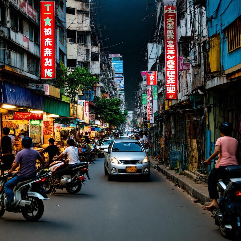 cảnh quan đường phố trần nhân tôn quận 10 sài gòn với nhịp song sầm uất