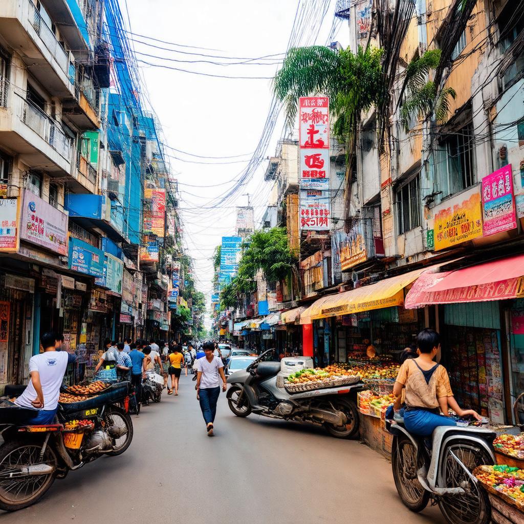 Con đường Trần Quang Diệu Quận 3 tấp nập, sống động với nhiều người và xe cộ