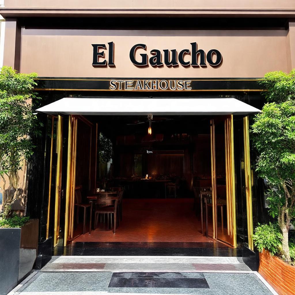 Mặt tiền nhà hàng El Gaucho 74-1 Hai Bà Trưng Quận 1 với kiến trúc đặc trưng