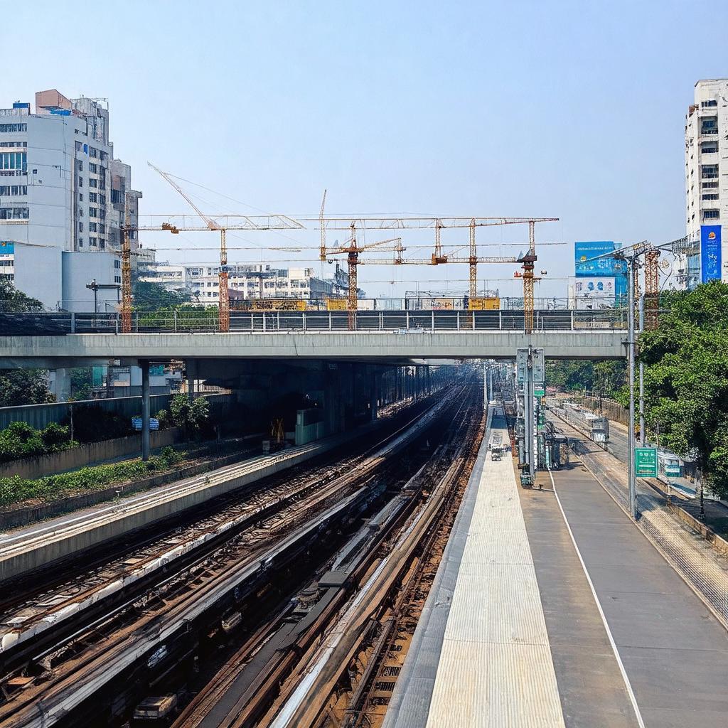 Hinh anh ga metro nhon dang hoan thien duong sat do thi ha noi hien dai