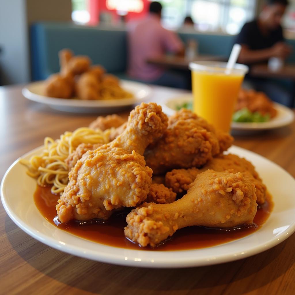 Món gà rán giòn vui vẻ nổi tiếng tại Jollibee Long Xuyên, An Giang