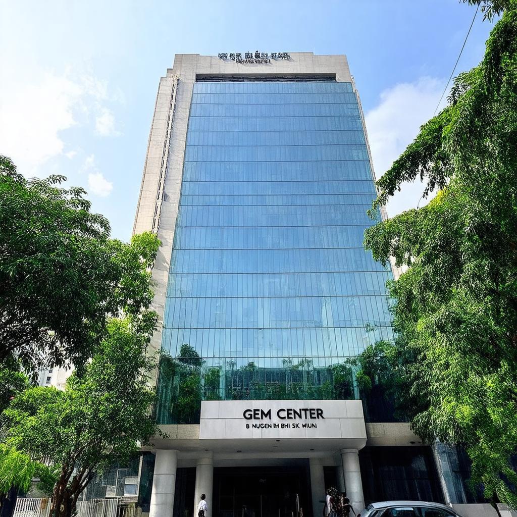 Ngoại cảnh sang trọng và hiện đại của Trung tâm hội nghị GEM Center tại 8 Nguyễn Bỉnh Khiêm, Quận 1