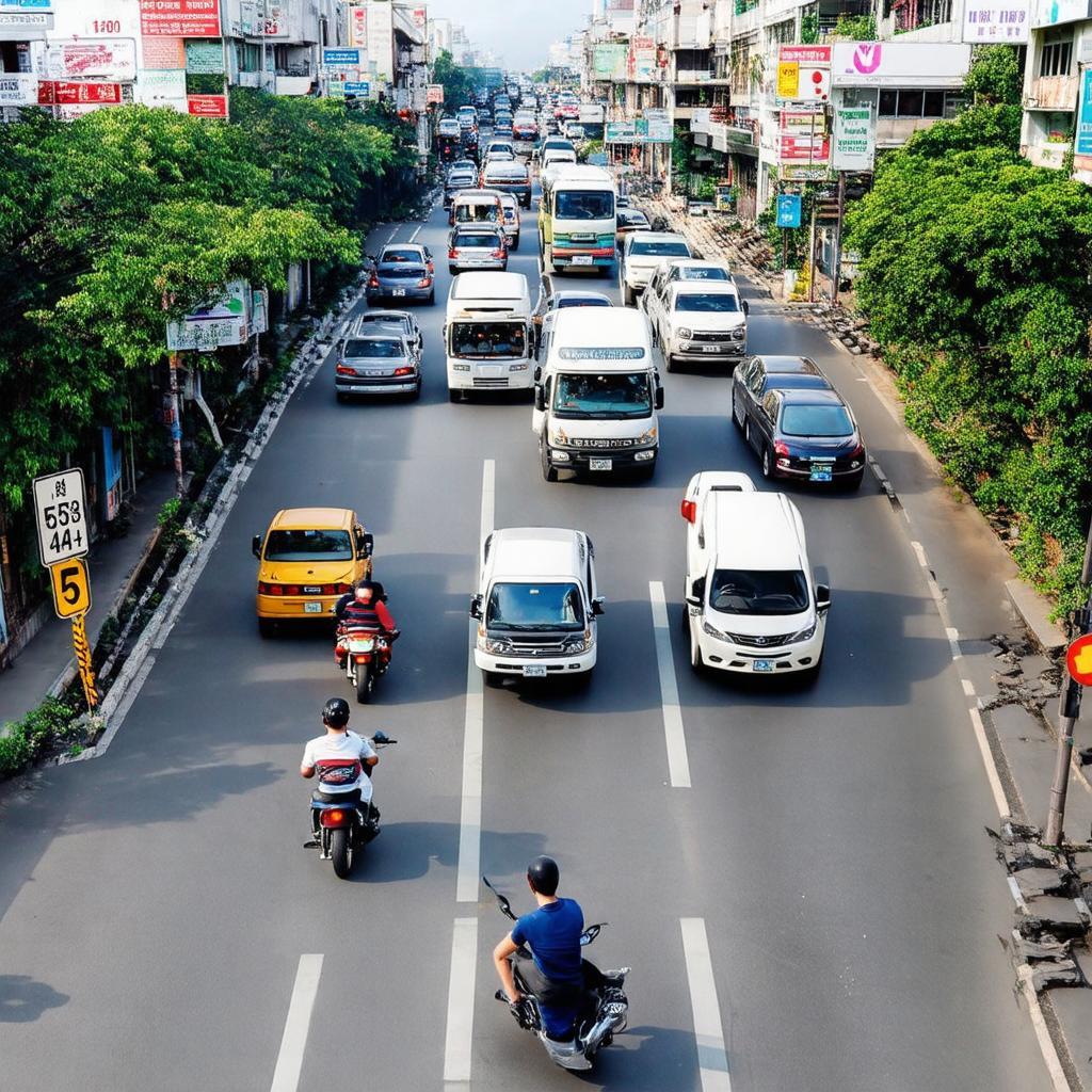 Nút giao thông Ngã tư Đồng Tâm, Tiền Giang sôi động vào giờ cao điểm