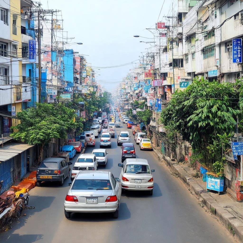 Hình ảnh giao thông nhộn nhịp trên đường Nguyễn Văn Cừ Quận 5 gần số nhà 235