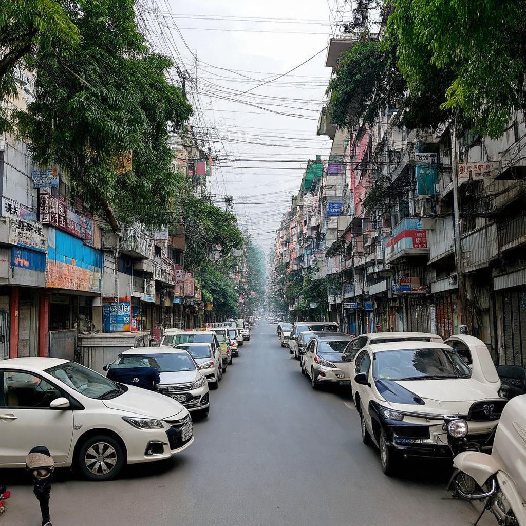 Góc nhìn về giao thông trên Phố Trần Thủ Độ, Hà Nội vào một thời điểm trong ngày