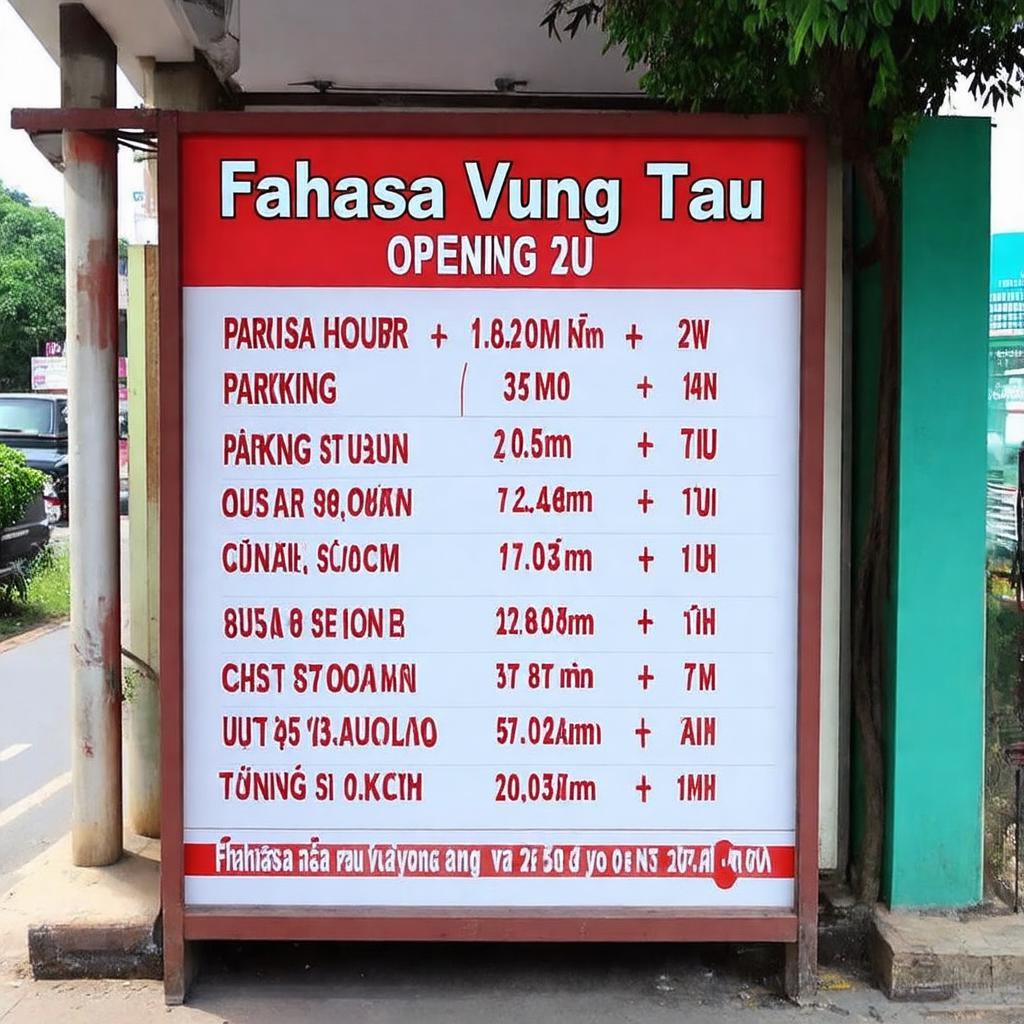 Bảng giờ mở cửa và thông tin tiện ích tại Nhà Sách Fahasa Vũng Tàu