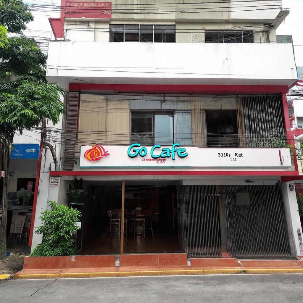 Mặt tiền Go Café 319 Lý Thường Kiệt Quận 11 dễ tìm thấy trên đường