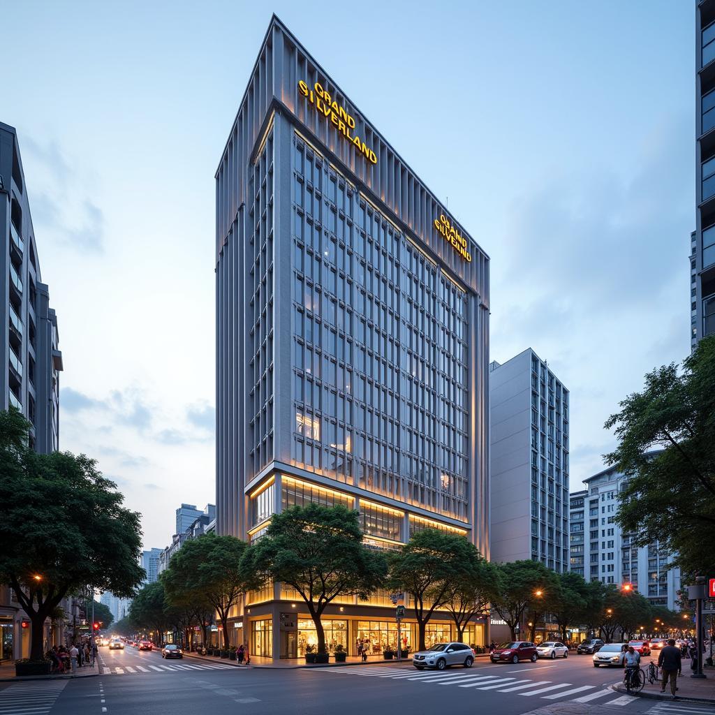Toàn cảnh khách sạn Grand Silverland trên con đường Lý Tự Trọng sầm uất Quận 1 Sài Gòn