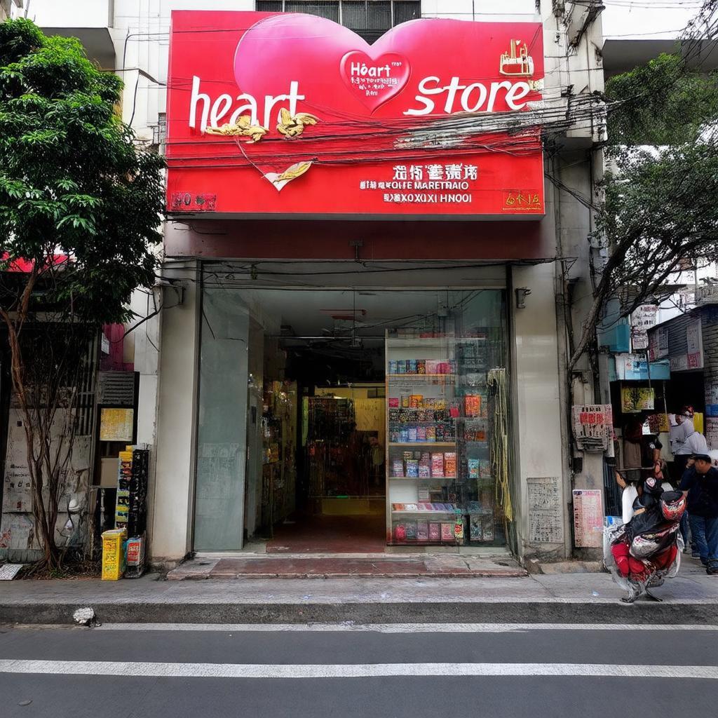 Hình ảnh mặt tiền của Heart Store tại 500 Xã Đàn, Nam Đồng, Đống Đa, Hà Nội, giúp người dùng nhận diện địa điểm.