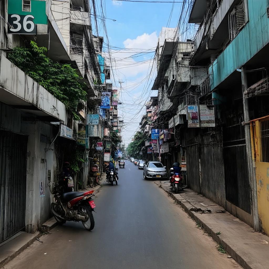 Hẻm 36 Nguyễn Văn Trỗi Phú Nhuận, hình ảnh lối vào từ mặt đường sầm uất.