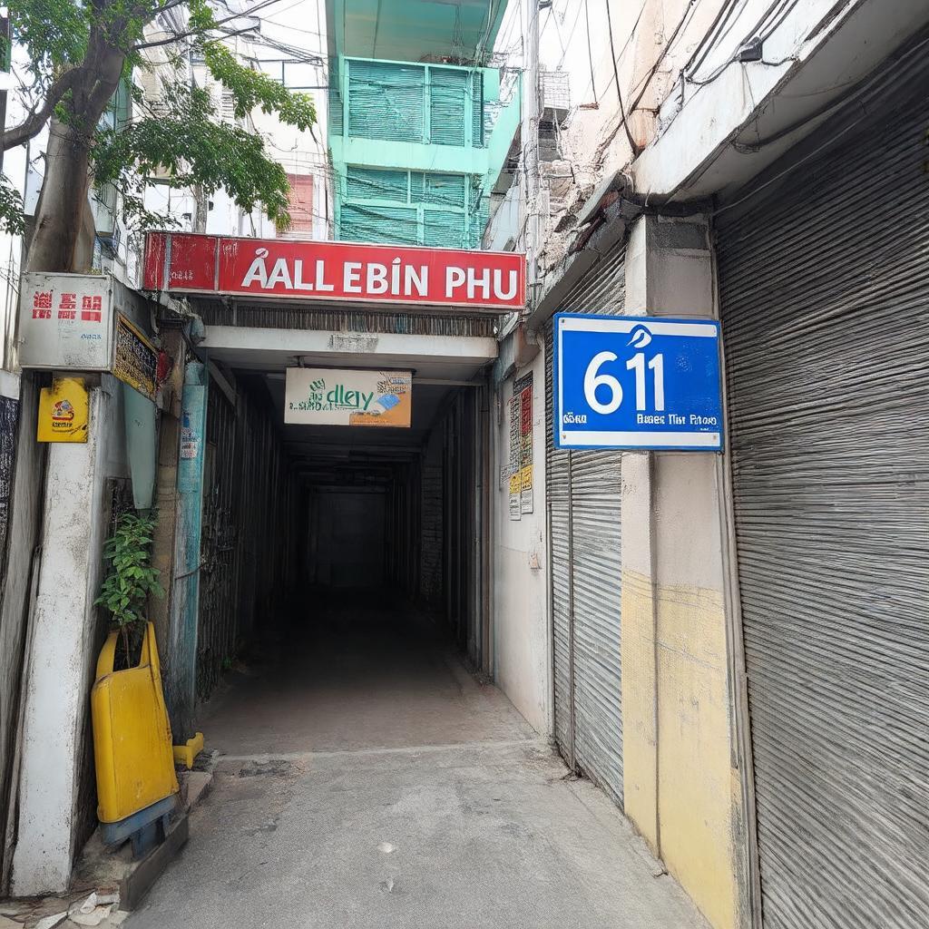 Lối vào Hẻm 611 trên đường Điện Biên Phủ, Quận 3 dẫn đến UBND Phường 1