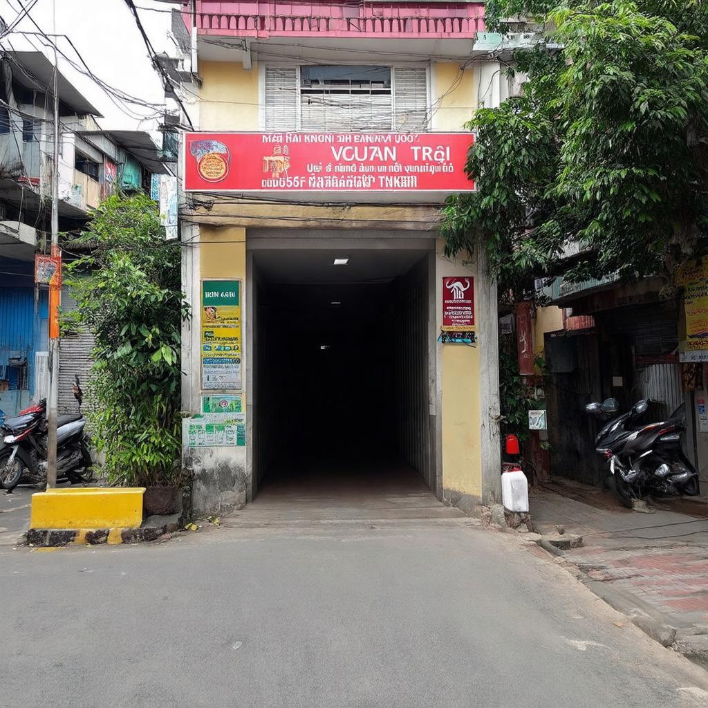 Lối vào Ngõ 565 Nguyễn Trãi từ đường lớn, hình ảnh thực tế