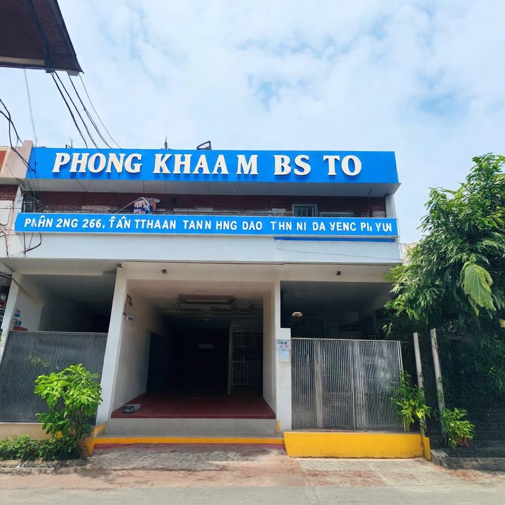 Nhận diện Phòng khám BS Tô tại 266 Trần Hưng Đạo, TP Tuy Hòa qua hình ảnh mặt tiền