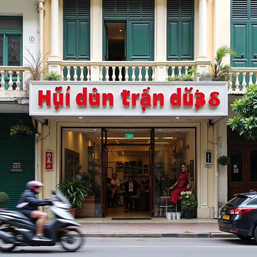Hình ảnh mặt tiền tòa nhà Trung tâm Bồi dưỡng Chính trị Quận 6 tại 20 Lý Chiêu Hoàng.