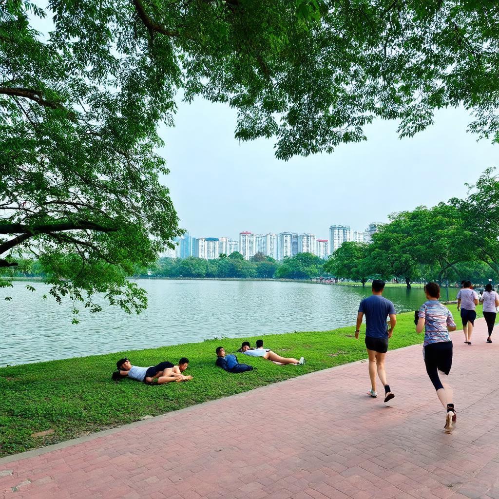 Ho Van Quan va cong vien cay xanh mang den moi truong song trong lanh, tien nghi cho cu dan