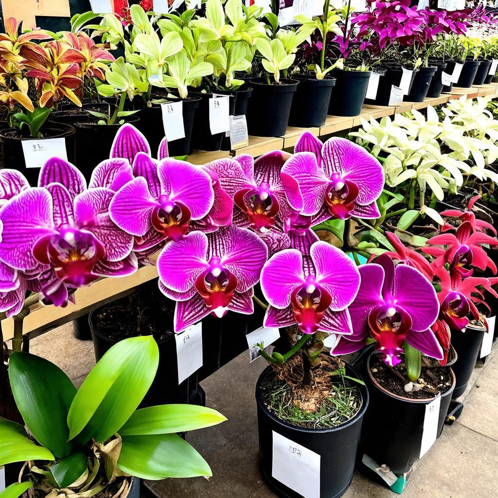 Những chậu hoa lan hồ điệp và các loại lan đẹp tại Khải Orchids Bắc Hải