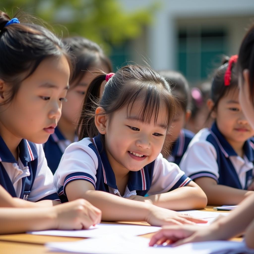 Học sinh Trường Tiểu học Võ Thị Thừa Quận 12 tham gia hoạt động ngoại khóa