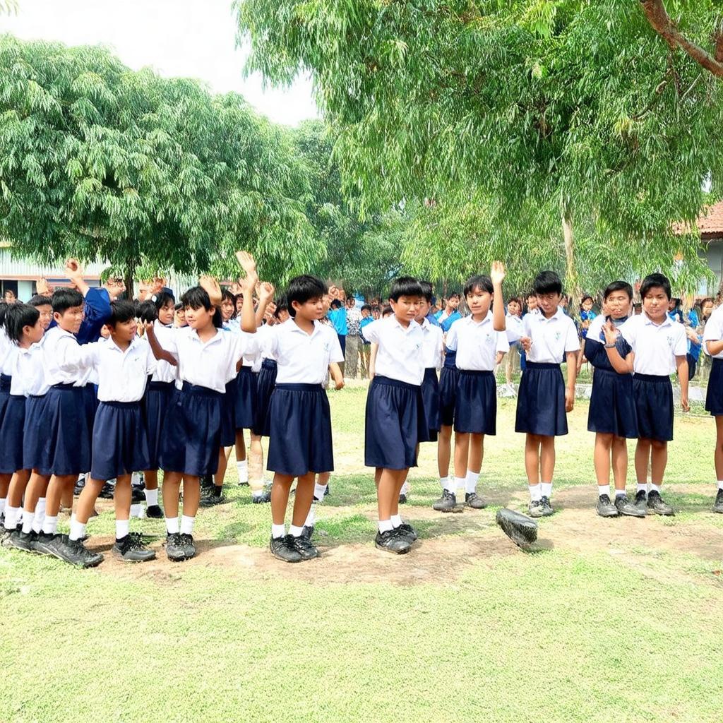 Học sinh tham gia hoạt động ngoại khóa tại trường THCS Phạm Văn Hai Bình Chánh