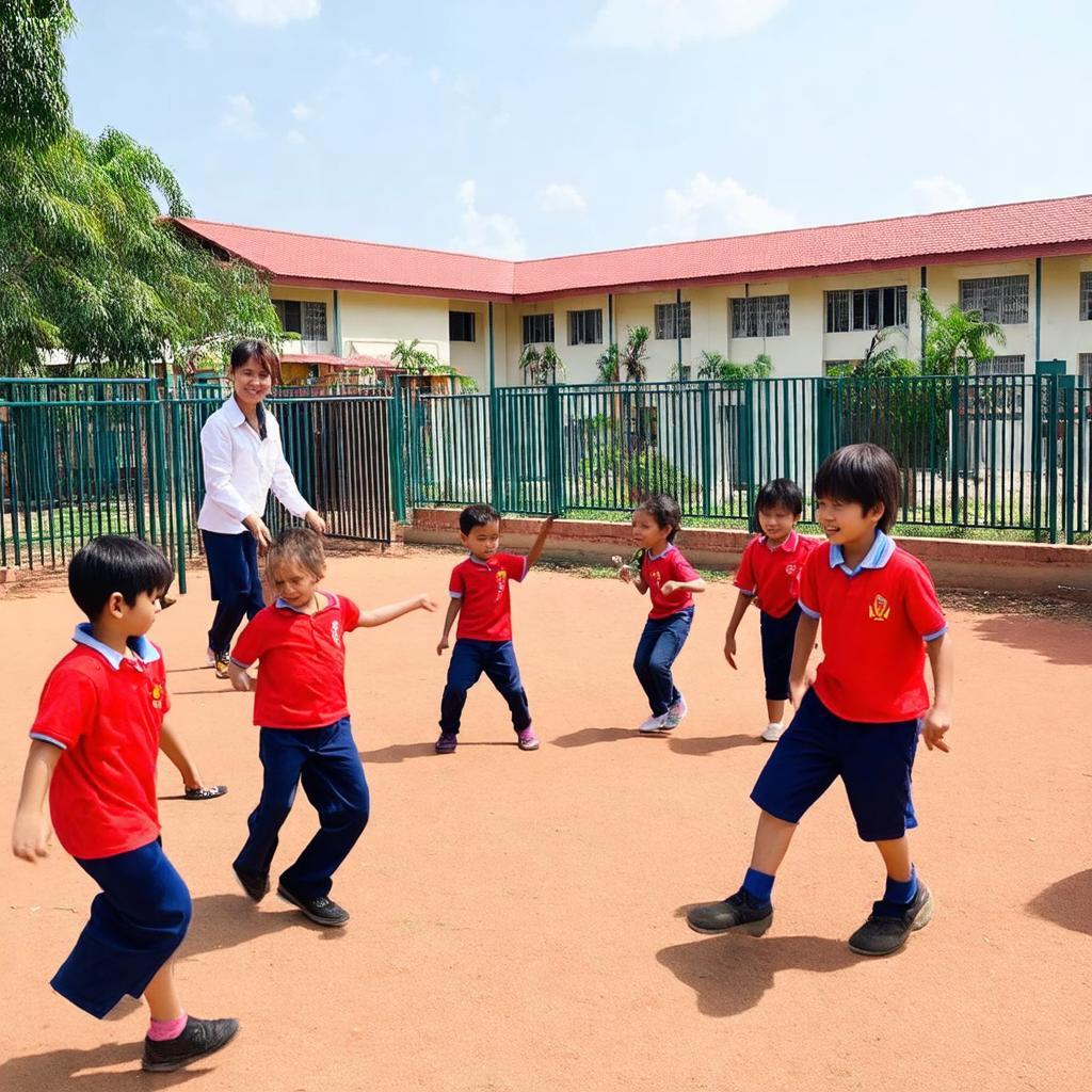 Học sinh Trường Tiểu học Nguyễn Văn Trỗi tham gia hoạt động ngoại khóa vui chơi sau giờ học