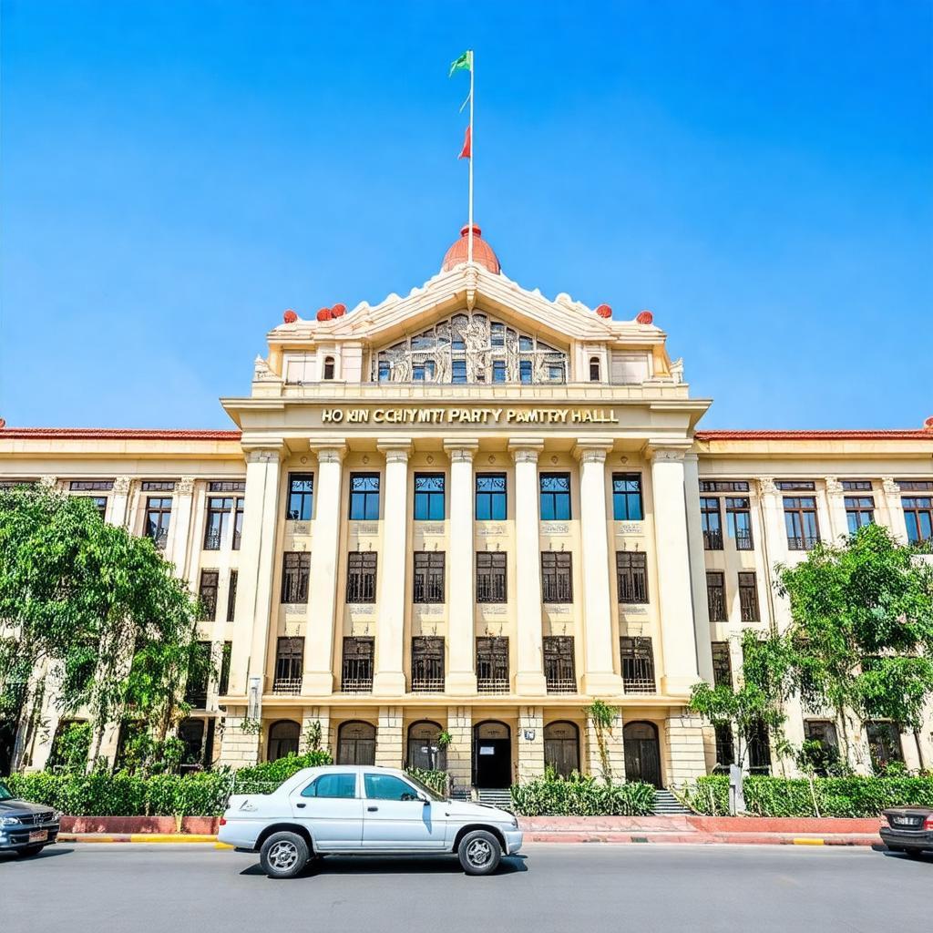 Hinh anh ben ngoai Toa nha Hoi truong Thanh uy Quan 3