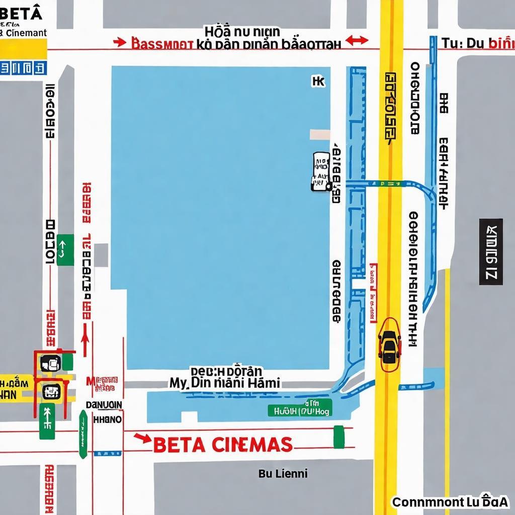 Hướng dẫn đường đi đến Beta Cinemas Mỹ Đình tầng hầm B1