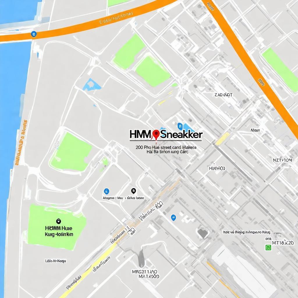 Bản đồ hướng dẫn đường đi đến cửa hàng HNM Sneaker 200 Phố Huế Hai Bà Trưng Hà Nội