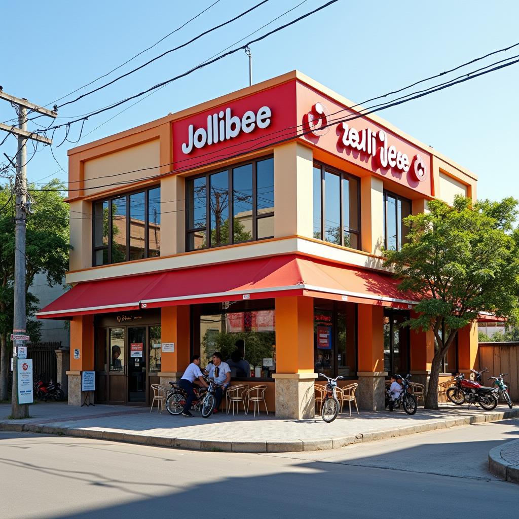Hình ảnh bên ngoài chi nhánh Jollibee tại 142 Hà Hoàng Hổ, Long Xuyên, An Giang