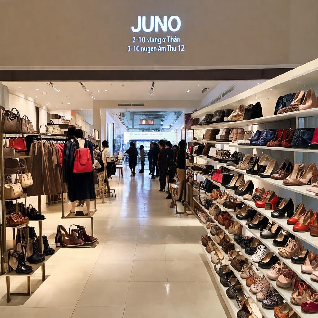 Hinh anh cac san pham giay dep tui xach ben trong cua hang Juno Nguyen Anh Thu 3-10
