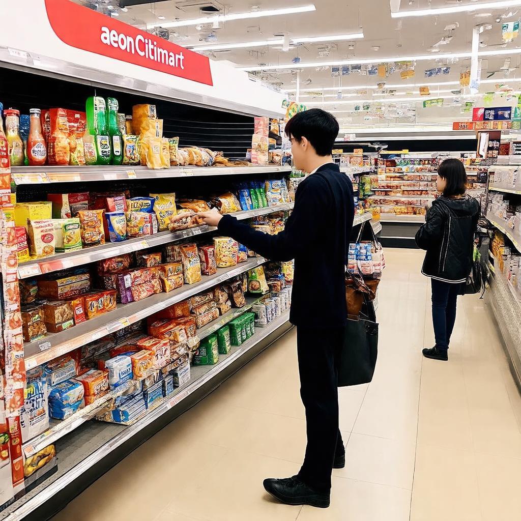 Khách hàng mua sắm nhanh chóng, tiện lợi tại Aeon Citimart Nguyễn Trãi trung tâm Quận 1.