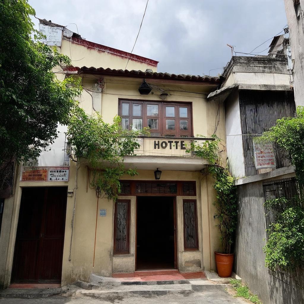 Hình ảnh ngoại thất Moonstone Hotel Đà Lạt, nằm bình yên trong con hẻm nhỏ trên đường Lý Tự Trọng.