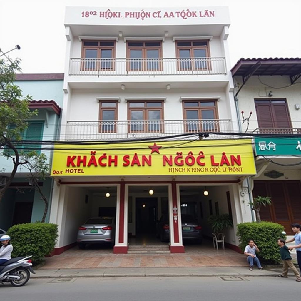 Khách sạn Ngọc Lan Sóc Trăng tại địa chỉ 182 Lê Hồng Phong trên con đường sầm uất