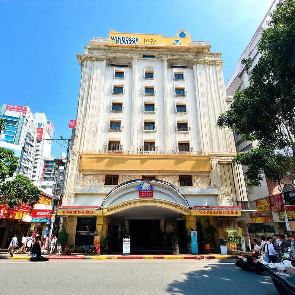 Ngoại cảnh Khách Sạn Windsor Plaza tại số 18 An Dương Vương, Quận 5, Sài Gòn.
