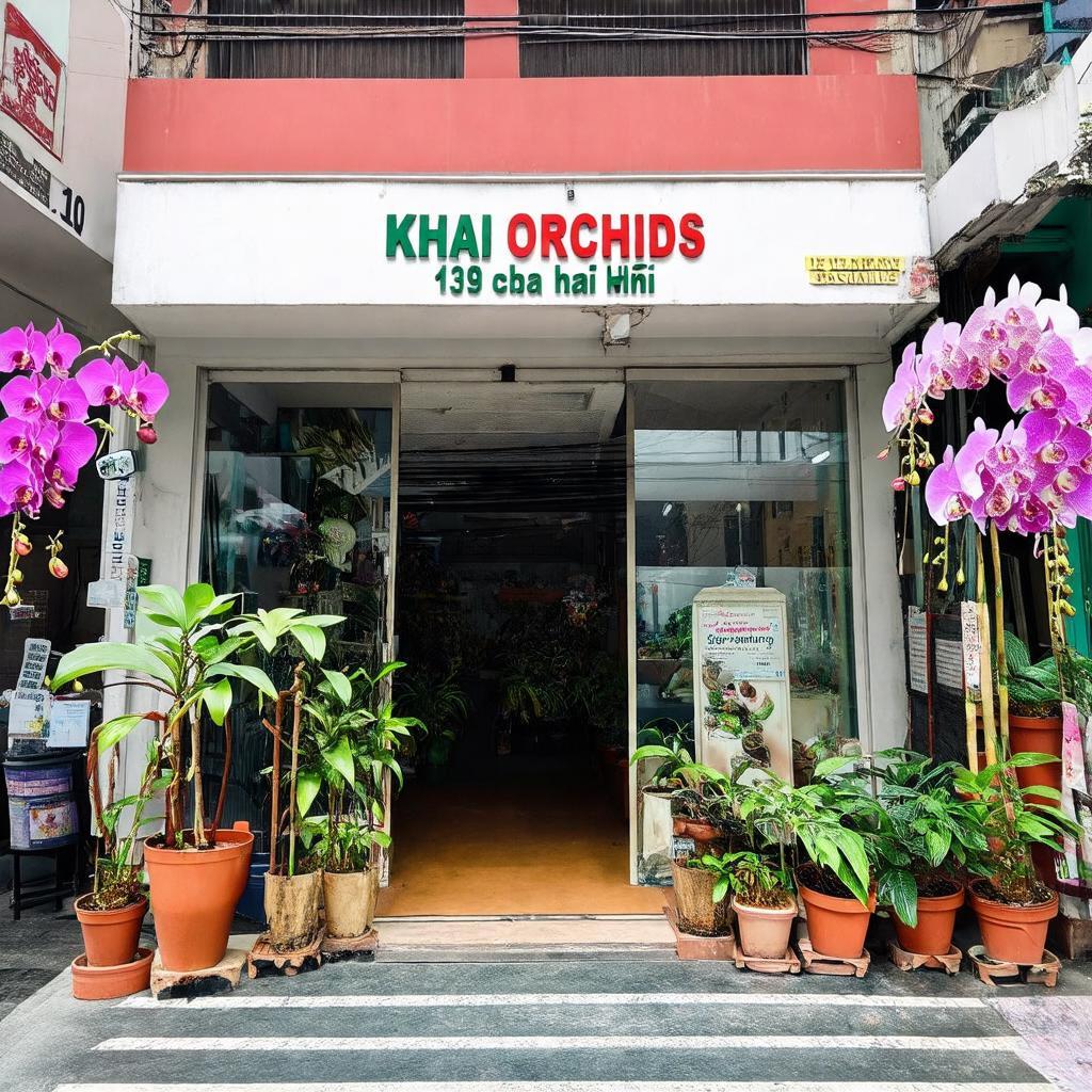 Mặt tiền Khải Orchids 139 Bắc Hải Quận 10 TP.HCM, shop hoa lan uy tín