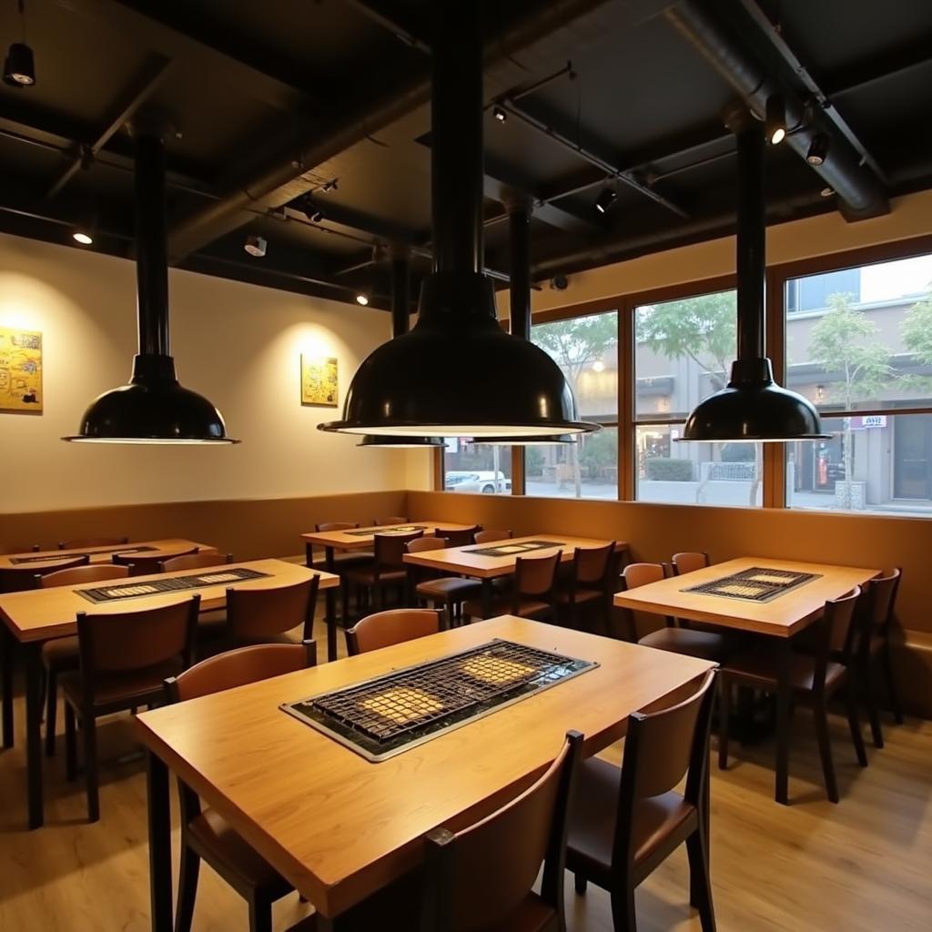 Không gian ấm cúng, sạch sẽ với hệ thống hút khói hiện đại tại Doncook 130 Trung Hòa
