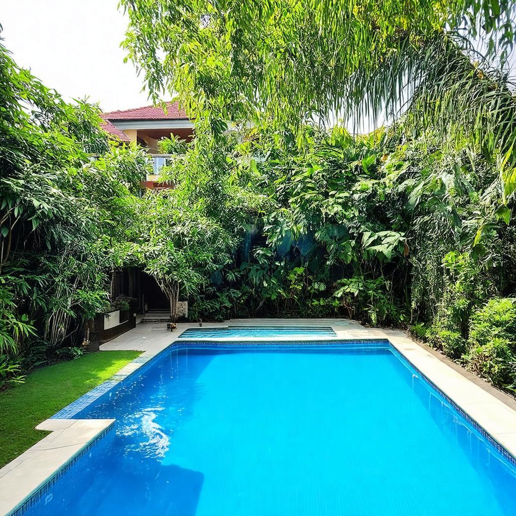 Khong gian xanh mat va ho boi cua An by Ivy Homestay Cam An Hoi An