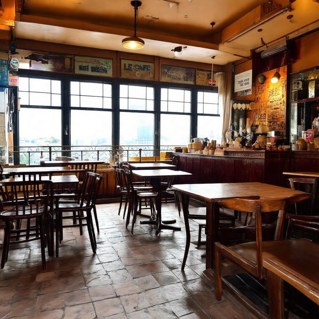 Khung cảnh hoài cổ bên trong Le Café de Dinh tại số 106 Nguyễn Du