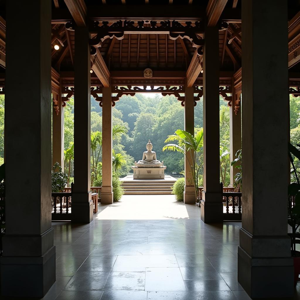 Khung canh thanh binh ben trong Chua Bat Nha tai Binh Thanh