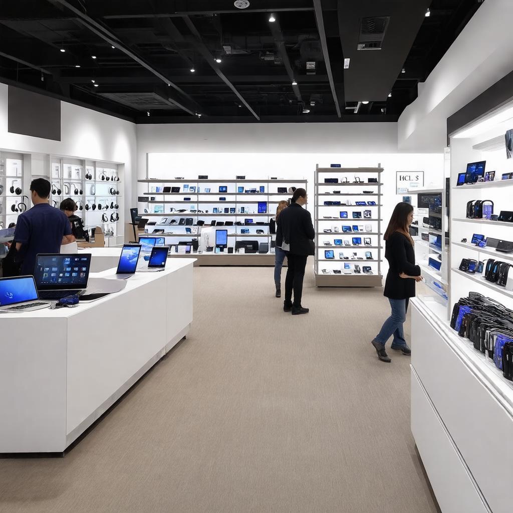 Bên trong Gia Nguyễn Store 139 Thái Hà trưng bày sản phẩm công nghệ hiện đại