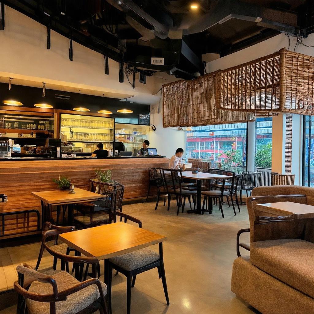 Không gian bên trong Highlands 102 Phạm Ngọc Thạch với nhiều khu vực ngồi làm việc, học tập