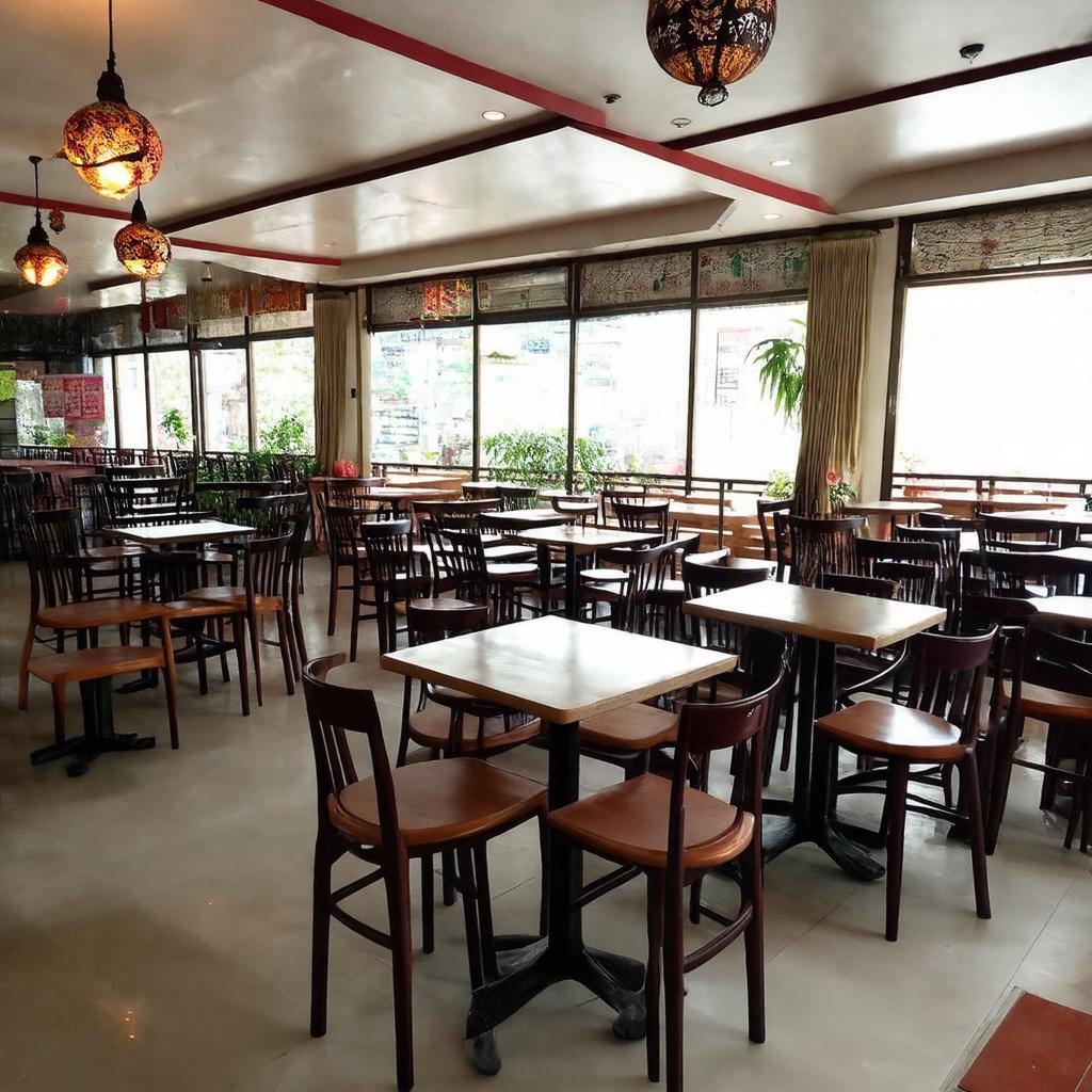 Quang cảnh không gian bên trong Nhà hàng Mắt Cá Ngừ tại Đống Đa