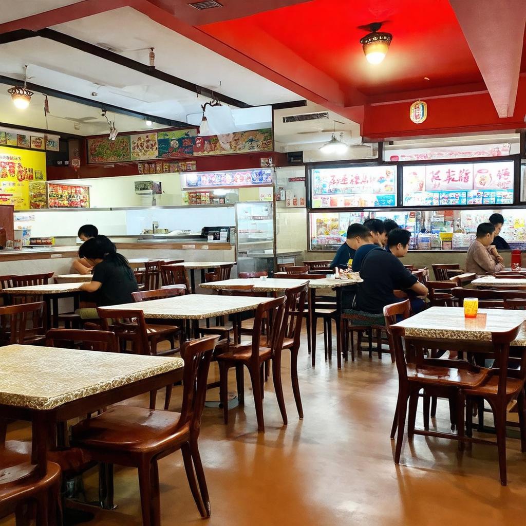 Không gian đơn giản nhưng sạch sẽ bên trong quán cơm gà Hồng Hạnh 175 Nguyễn Thị Minh Khai