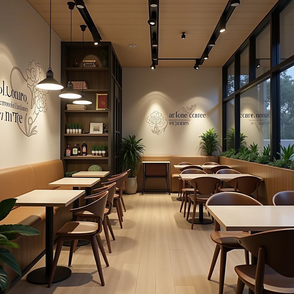 Không gian bên trong thoáng đãng và yên tĩnh của Young Coffee & Tea Quận 10