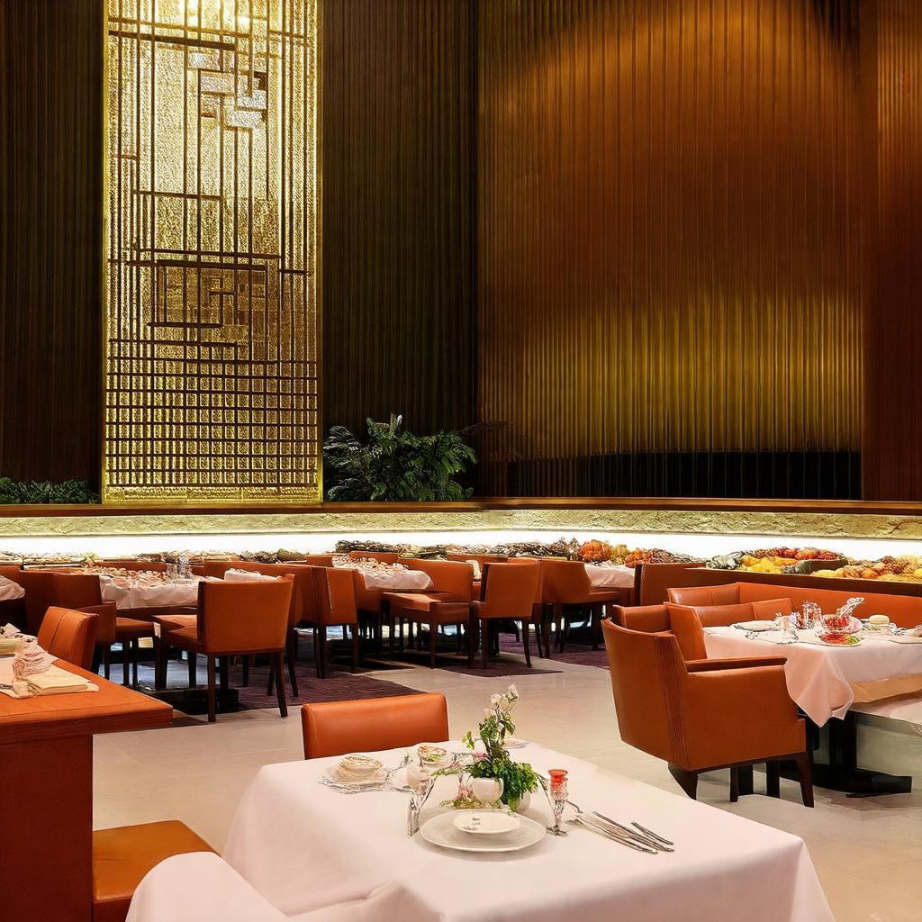 Không gian sang trọng và cách bài trí tại Nhà hàng Hoàng Yến Buffet, Bitexco, quận 1