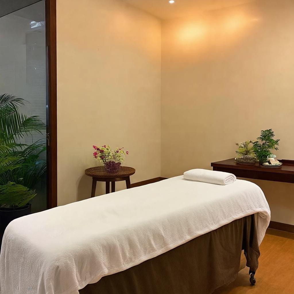 Không gian bên trong phòng massage tại Massage Ánh Dương Người Khiếm Thị Quận 7