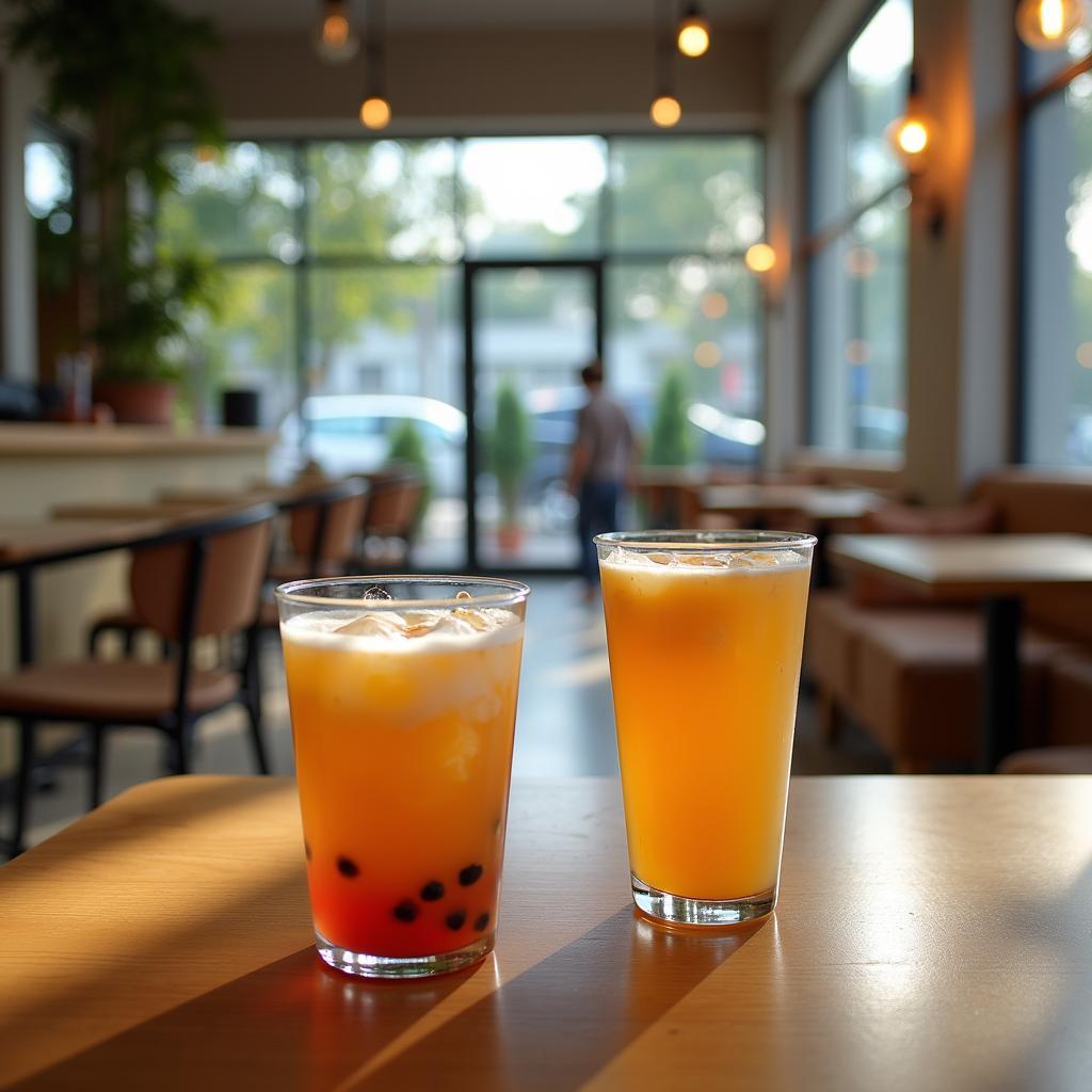 Không gian và menu trà sữa Leotea Quang Trung Nha Trang hấp dẫn