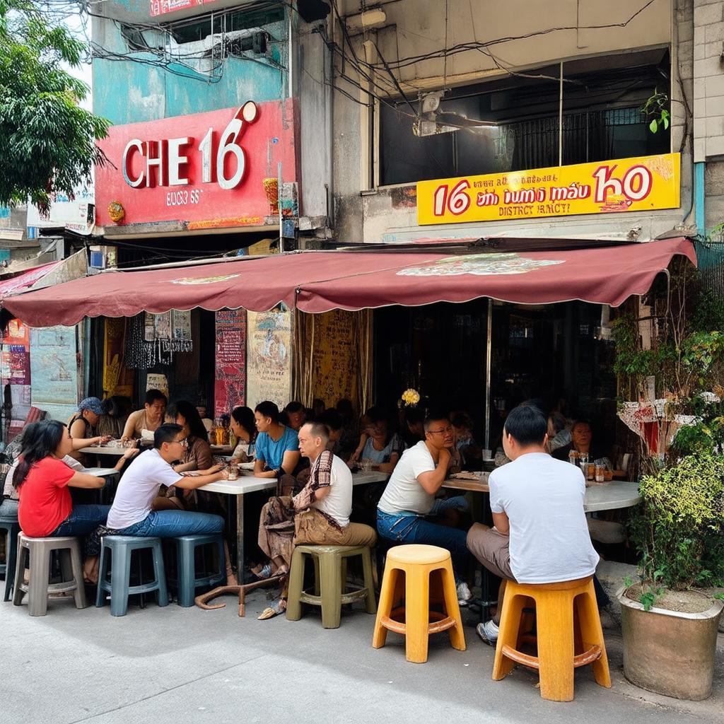 Canh tuong nhon nhip tai quan Che 163 To Hien Thanh vao gio cao diem